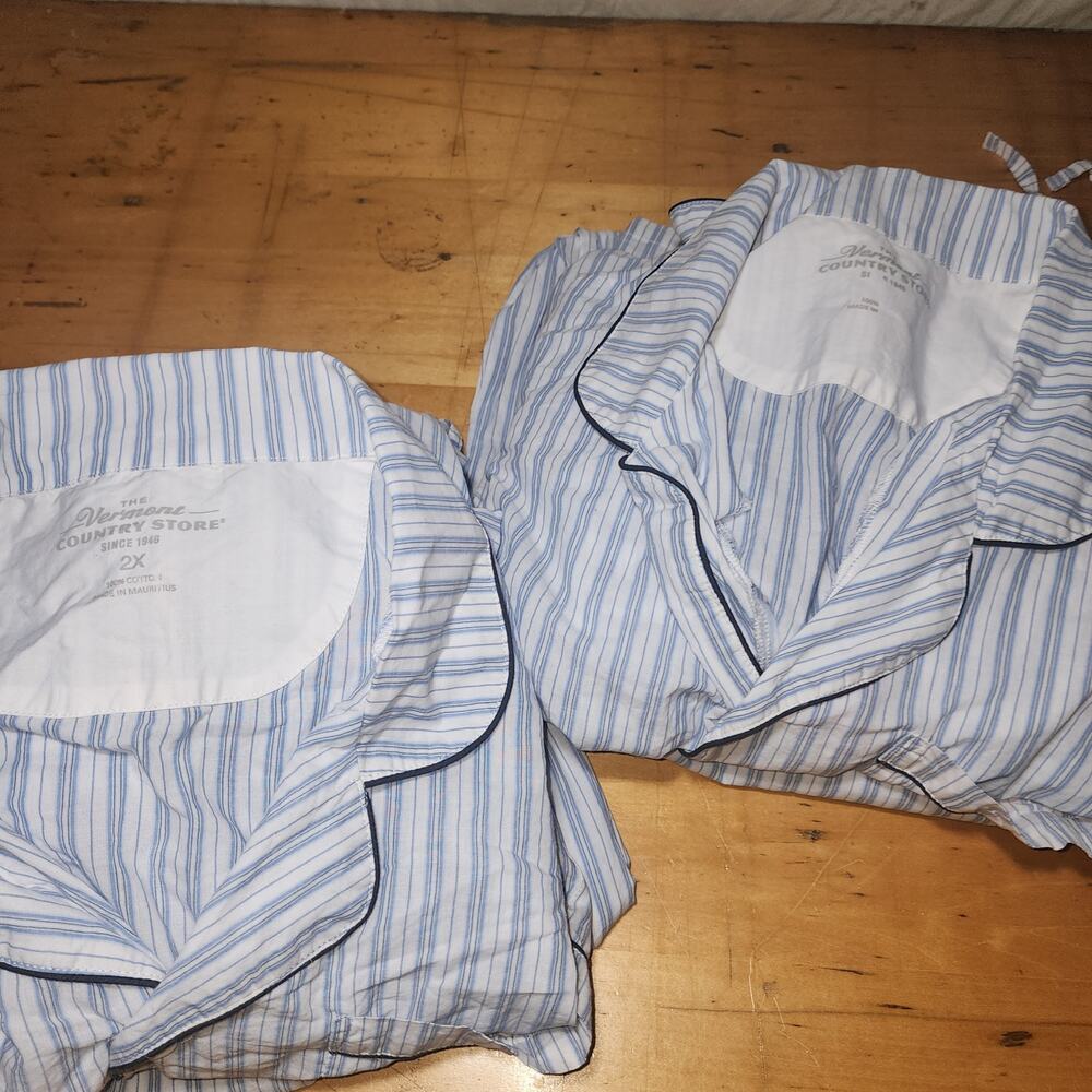 The VERMONT COUNTRY STORE sz 2x men's cotton 2pc pajama set